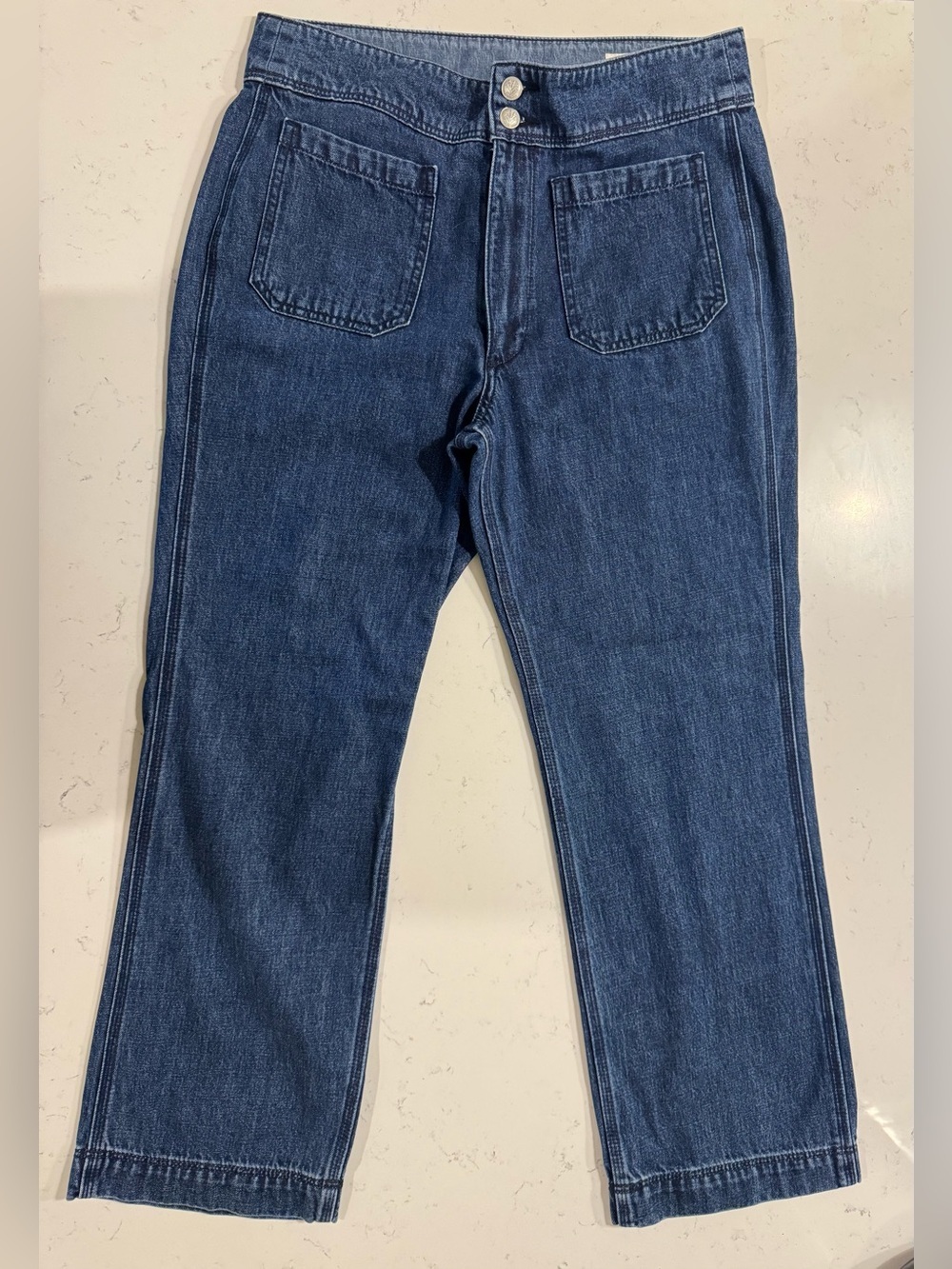 Rag & Bone Pearson Jeans Size 30 Cropped Straight Leg Cotton Denim - Picture 2 of 8